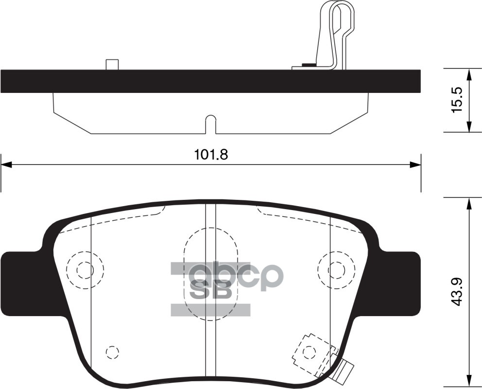 Колодки задние SANGSIN BRAKE SP2184